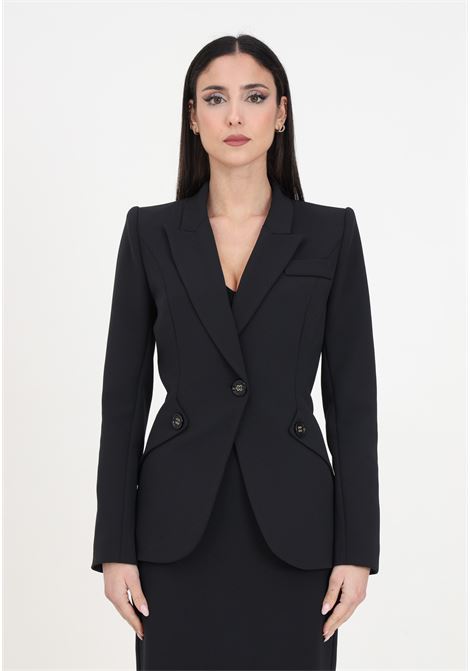 Elegant black women's blazer with buttons ELISABETTA FRANCHI | GI05741E2110